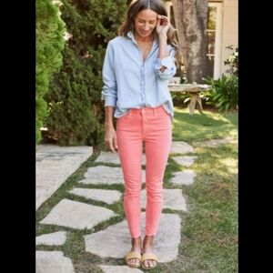 Frank & Eileen Size 25 Sligo Skinny High Rise Italian Performance Jeans Hot Pink